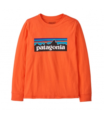 Patagonia Kid's P-6 Logo Long- Sleeved T-Shirt